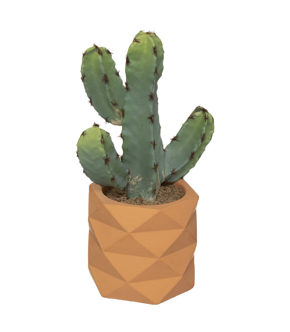 Plante artificielle Cactus en Pot Céramique H 24 cm - Imagen 1
