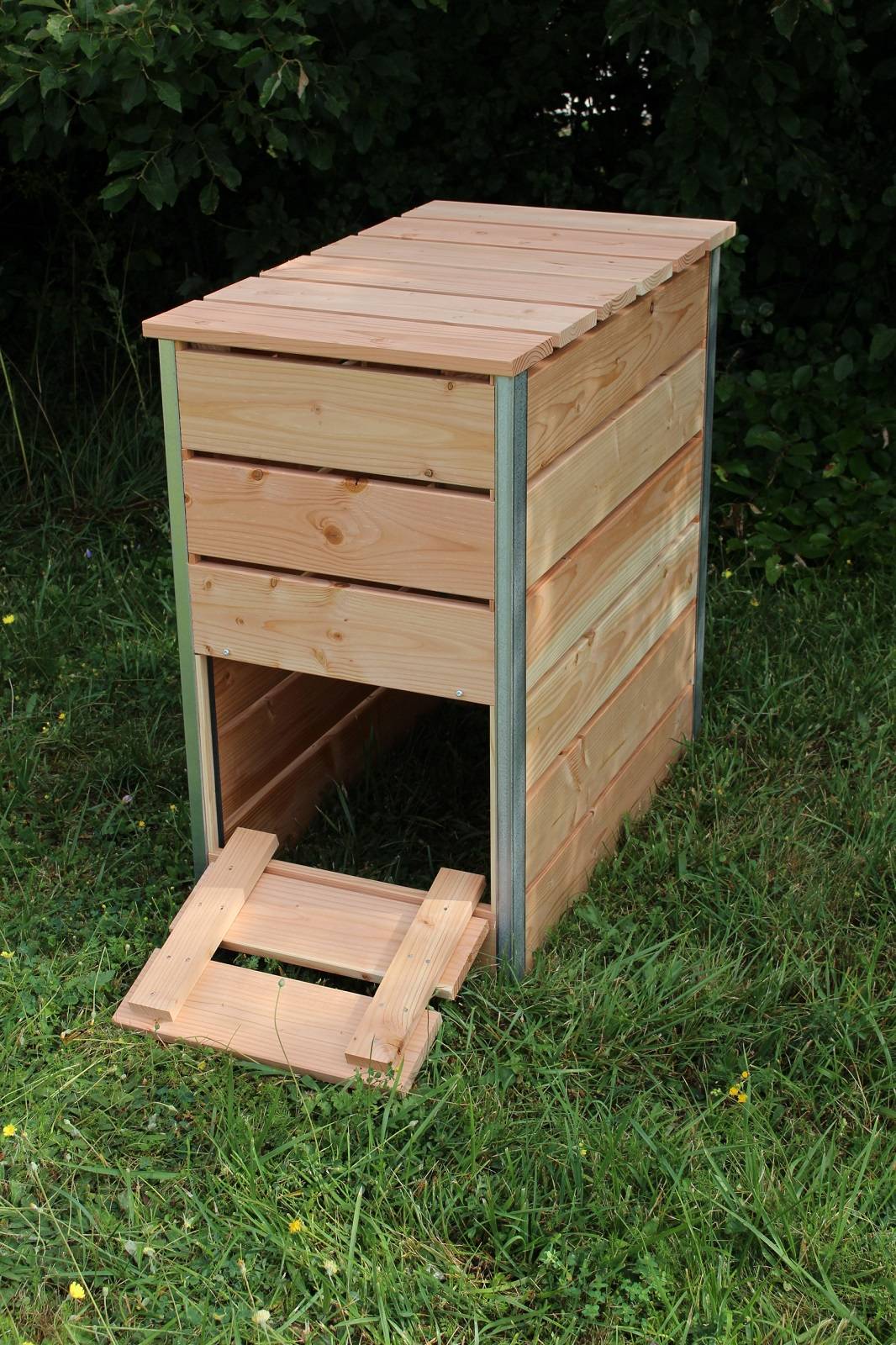 Mon Petit Potager - Composteur bois Douglas 246L STEEL - 80x45x82 cm - Epaisseur 19mm - mon PETIT POTAGER - Image 2