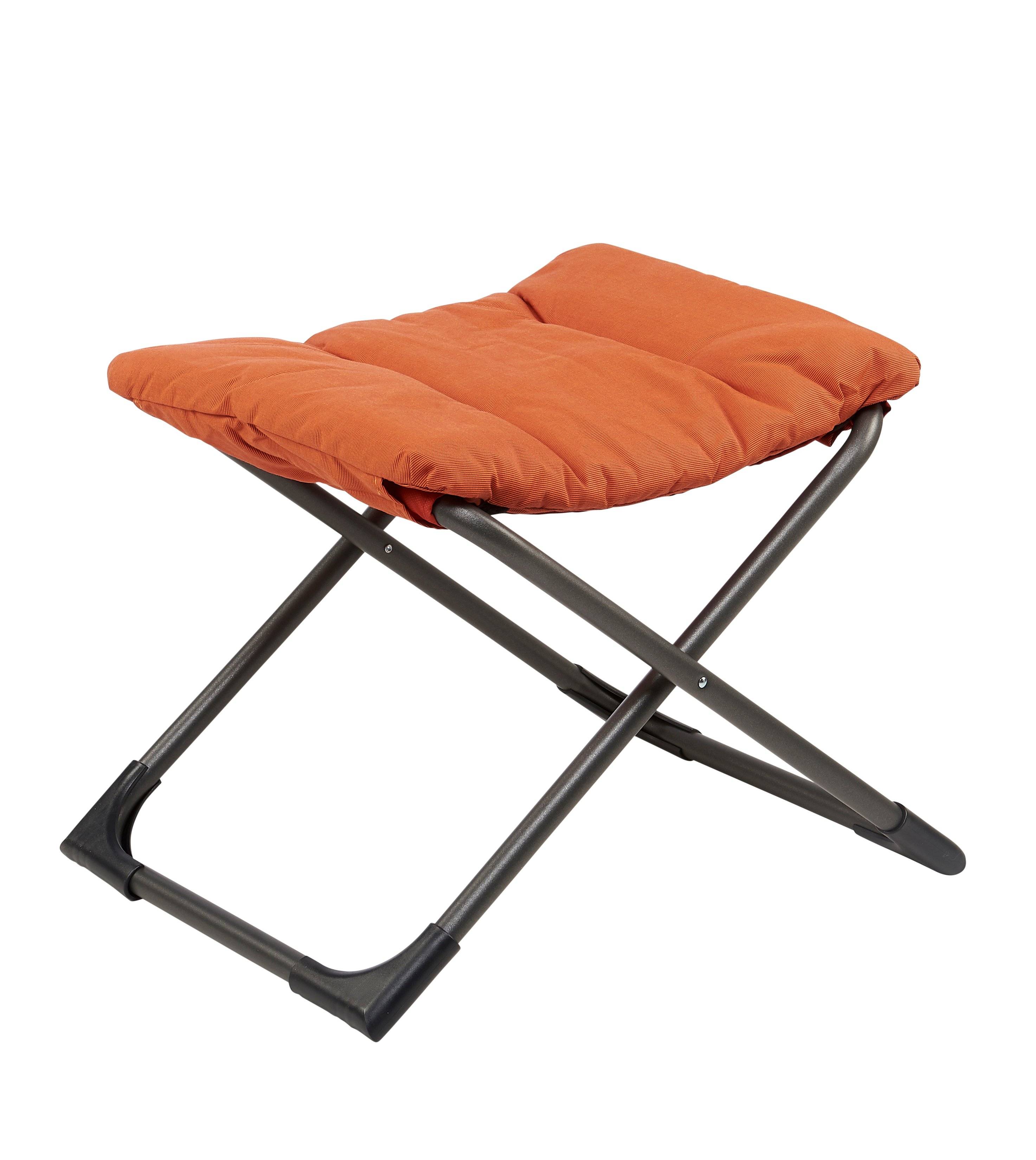 Fiam - Repose-Pieds CHICO SOFT Acier ANTHRACITE Oléfine ORANGE 49x60x47 cm FIAM - Imagen 1