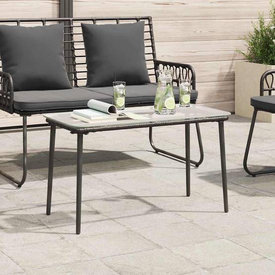 PANGIVO - Table de jardin Noir 80 x 40 x 45 cm Polyrotin - PANGIVO - Image 3