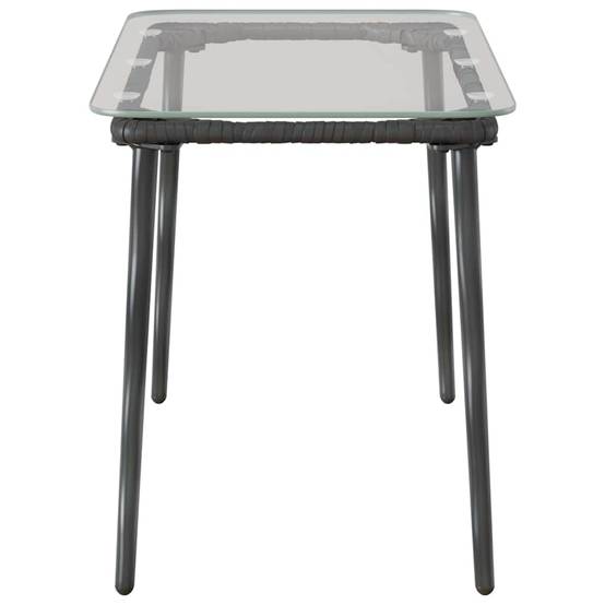 PANGIVO - Table de jardin Noir 80 x 40 x 45 cm Polyrotin - PANGIVO - Image 5