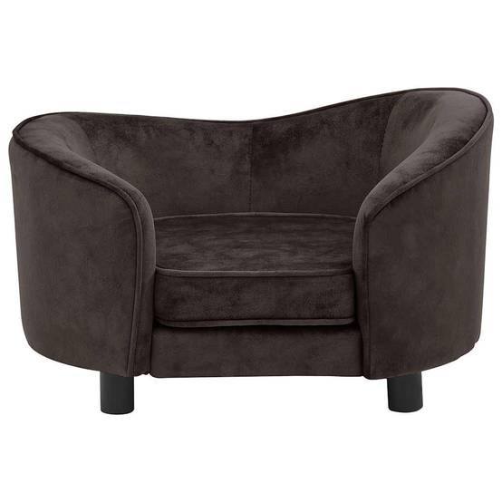 ComfortXL - Canapé pour Petit Chien en Peluche Douce Structure Bois Confortable 69x49x40 cm Marron - ComfortXL Pet Living - Image 3