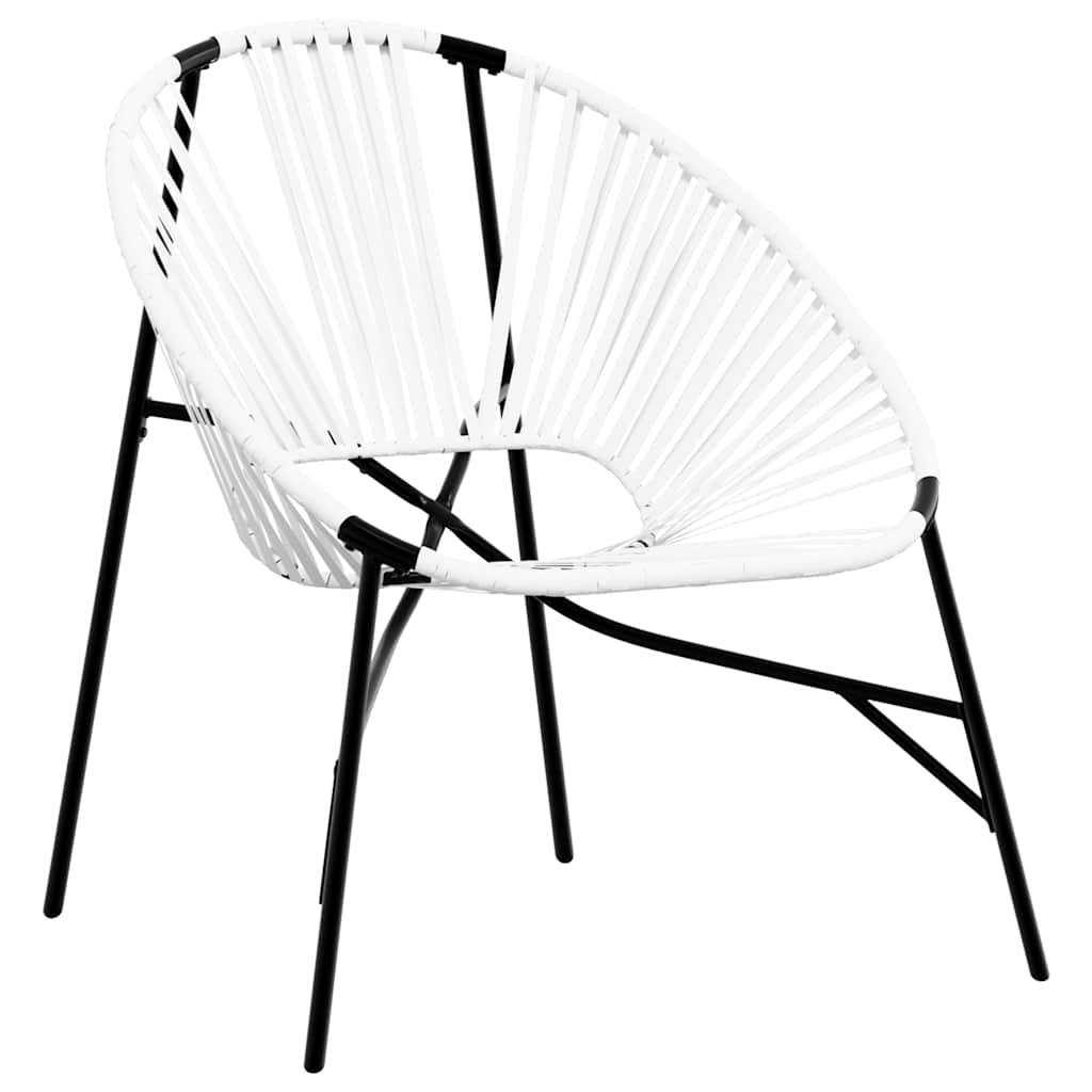 PANGIVO - Chaise œuf de jardin noir et blanc résine tressée 77 x 68,5 x 82 cm - PANGIVO - Image 2