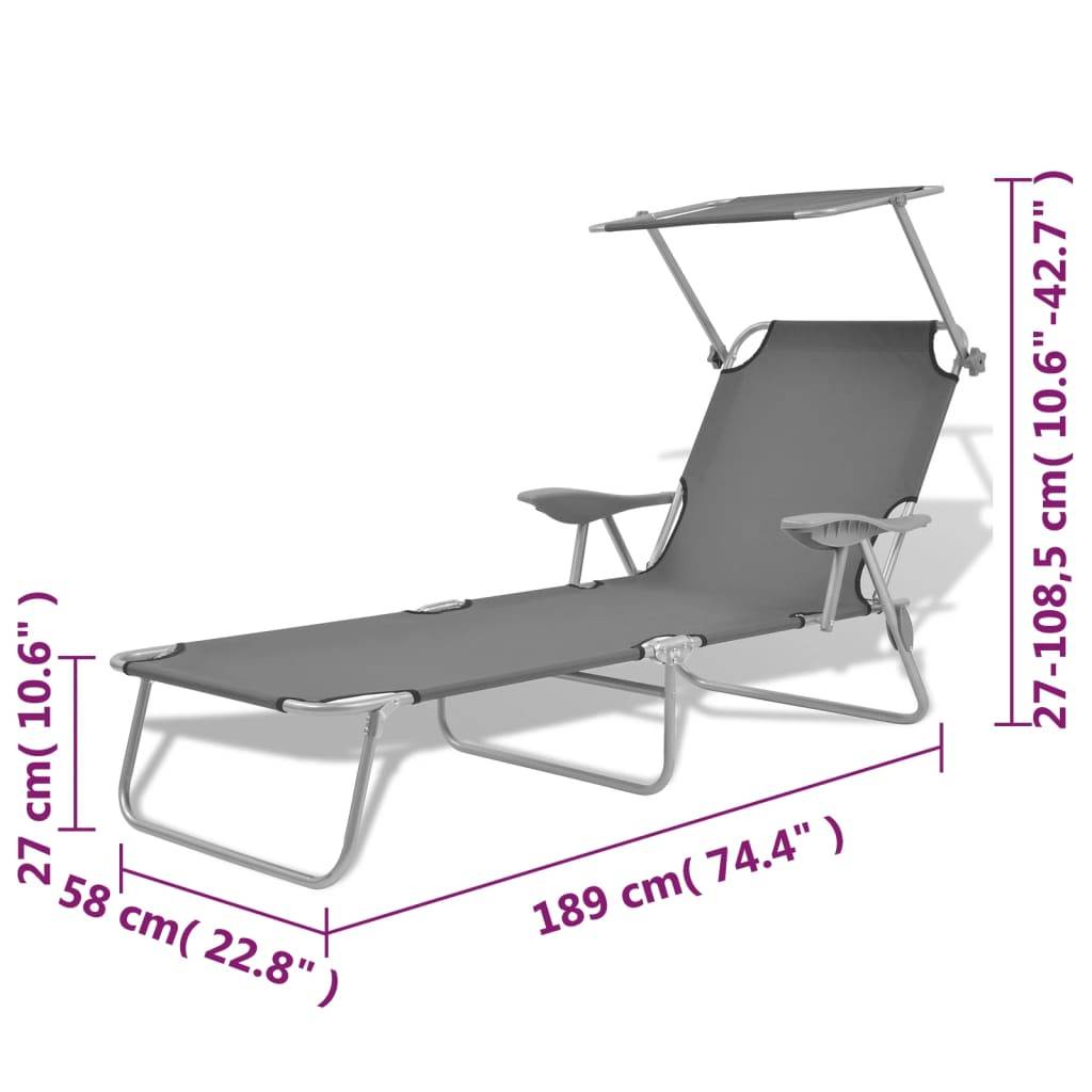 Prolenta Premium - Store banne  Vanessa Gris  58 X 189 X 27 cm  - P87209G - Image 8