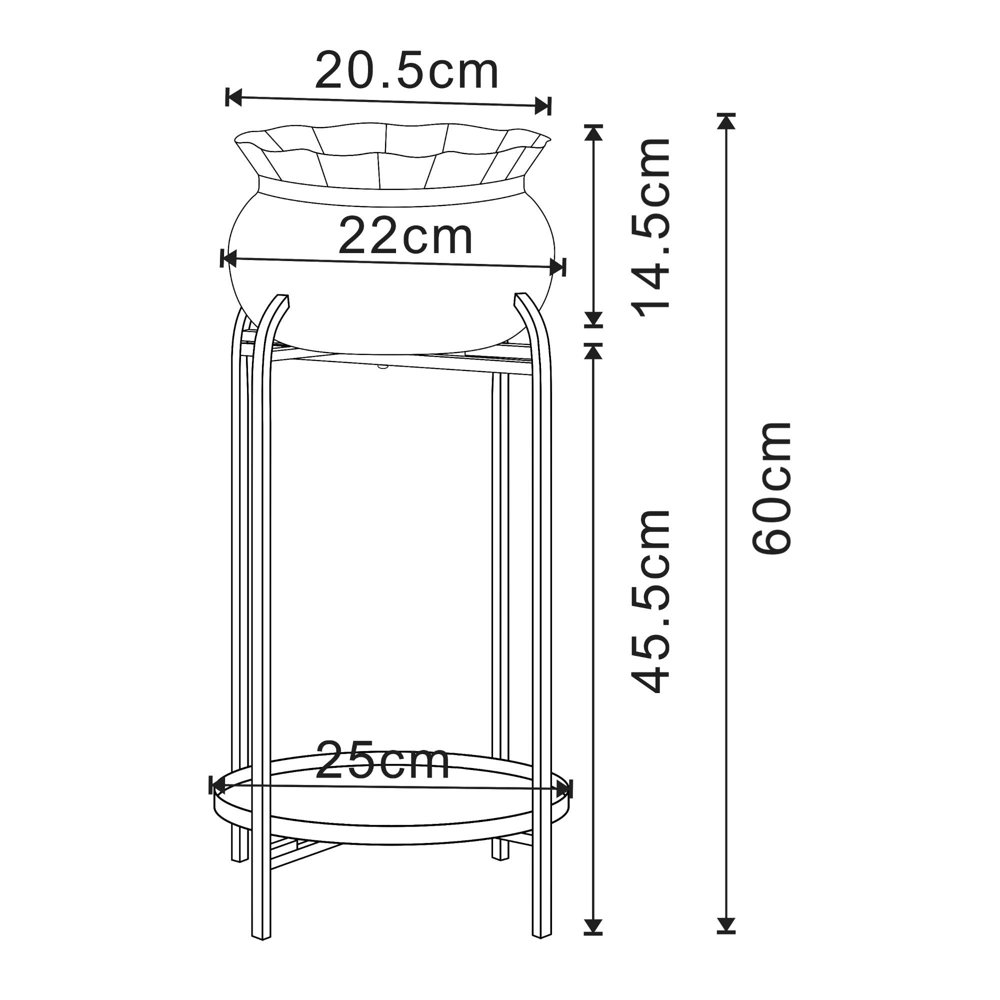 Porte-plantes style intemportel support 60 x 27 x 27 cm bleu clair - Image 2