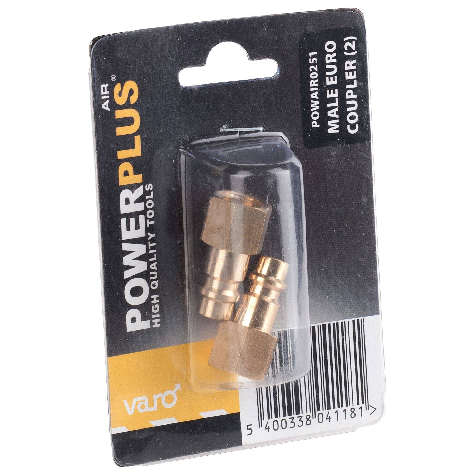 Raccord pneumatique mâle auto-vis pour compresseur lot de 2