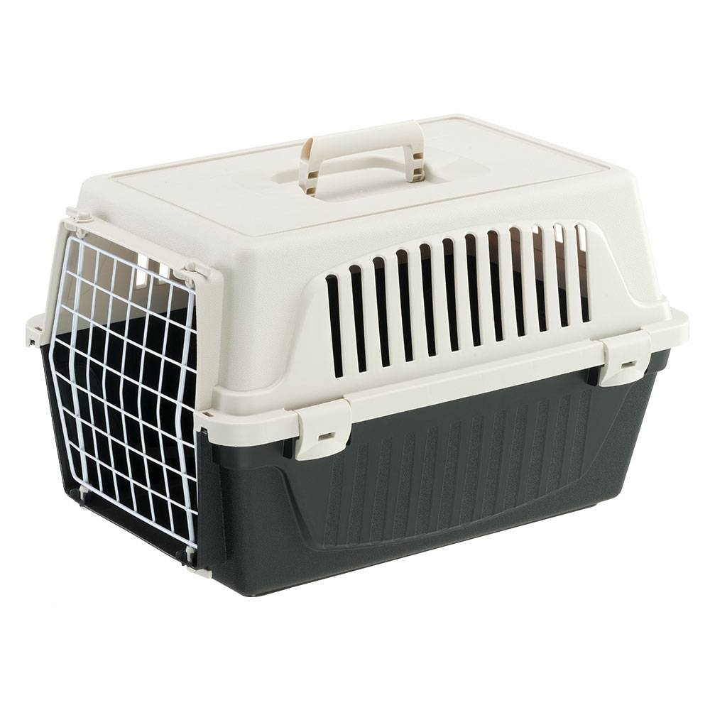 Ferplast - Ferplast Caisse de Transport Chat, Cage de Transport pour Chiens Petits et Chats jusqu'à 5 Kg, Porte en Fer Plastifié, Fentes d'Aération, 32,5 x 48 x - Imagen 1