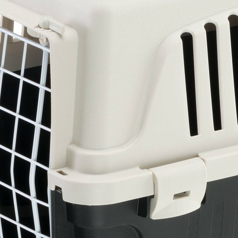 Ferplast - Ferplast Caisse de Transport Chat, Cage de Transport pour Chiens Petits et Chats jusqu'à 5 Kg, Porte en Fer Plastifié, Fentes d'Aération, 32,5 x 48 x - Imagen 5