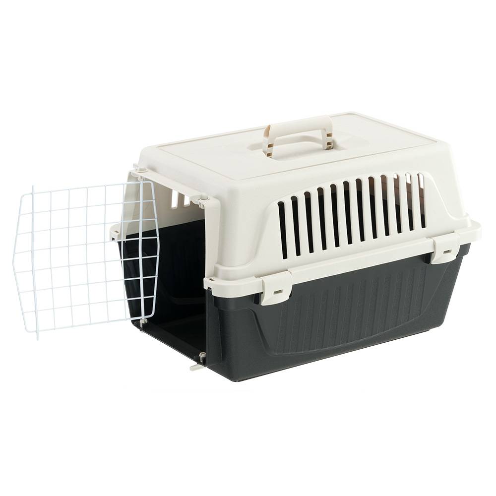 Ferplast - Ferplast Caisse de Transport Chat, Cage de Transport pour Chiens Petits et Chats jusqu'à 5 Kg, Porte en Fer Plastifié, Fentes d'Aération, 32,5 x 48 x - Imagen 4
