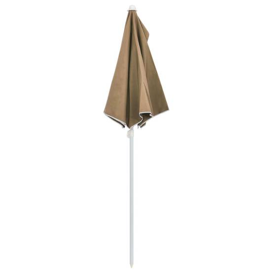 Maison Chic - Demi-parasol de jardin - Parasol d'extérieur avec mât 180x90 cm taupe P154 - Image 6