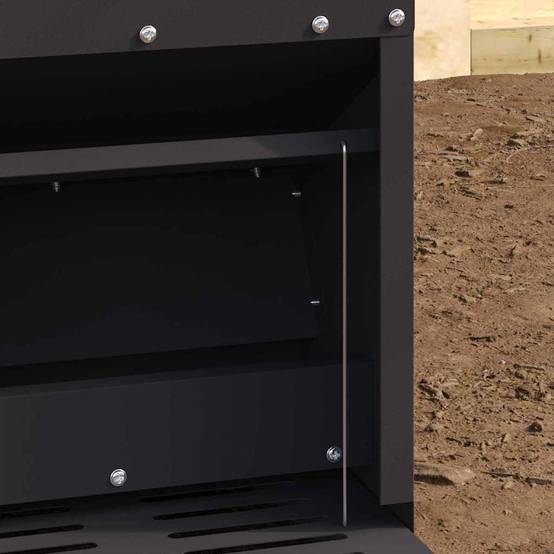 Nourrisseur Automatique Pédale Acier Poule 4kg Noir - ComfortXL Outdoor Living - Image 3