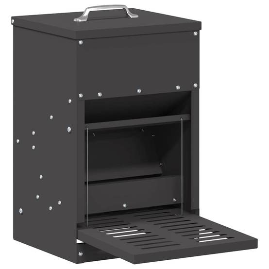 Nourrisseur Automatique Pédale Acier Poule 4kg Noir - ComfortXL Outdoor Living - Image 2