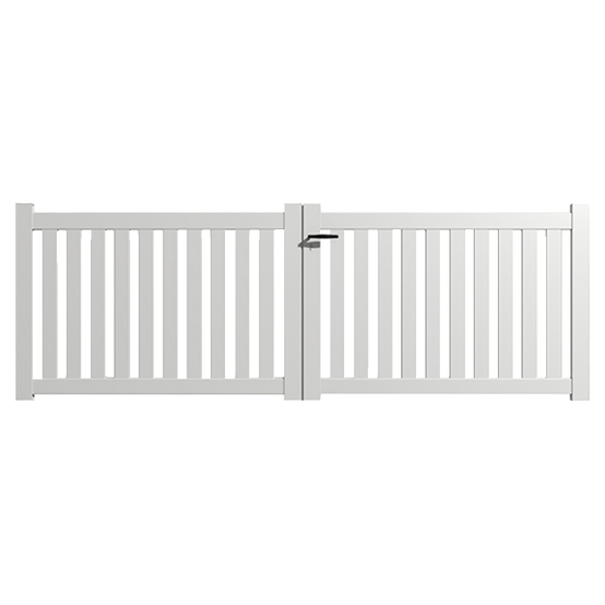 Portail Packit - Portail alu battant ajouré en kit dim. L.3000 (entre piliers) X H.1200 mm Blanc (RAL 9010)