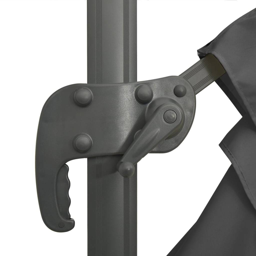 Helloshop26 - Parasol meuble de jardin cantilever à double toit 300 x 300 cm anthracite - Imagen 6