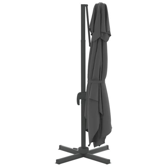 Helloshop26 - Parasol meuble de jardin cantilever à double toit 300 x 300 cm anthracite - Imagen 3