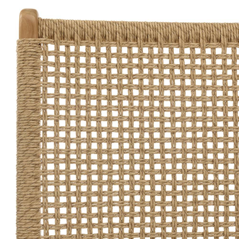 Macabane - VALERIA - Lot de 2 fauteuils de jardin en bois de teck rotin beige - Imagen 5