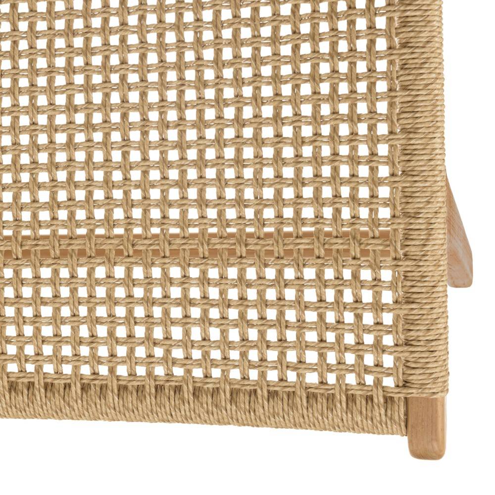 Macabane - VALERIA - Lot de 2 fauteuils de jardin en bois de teck rotin beige - Imagen 7