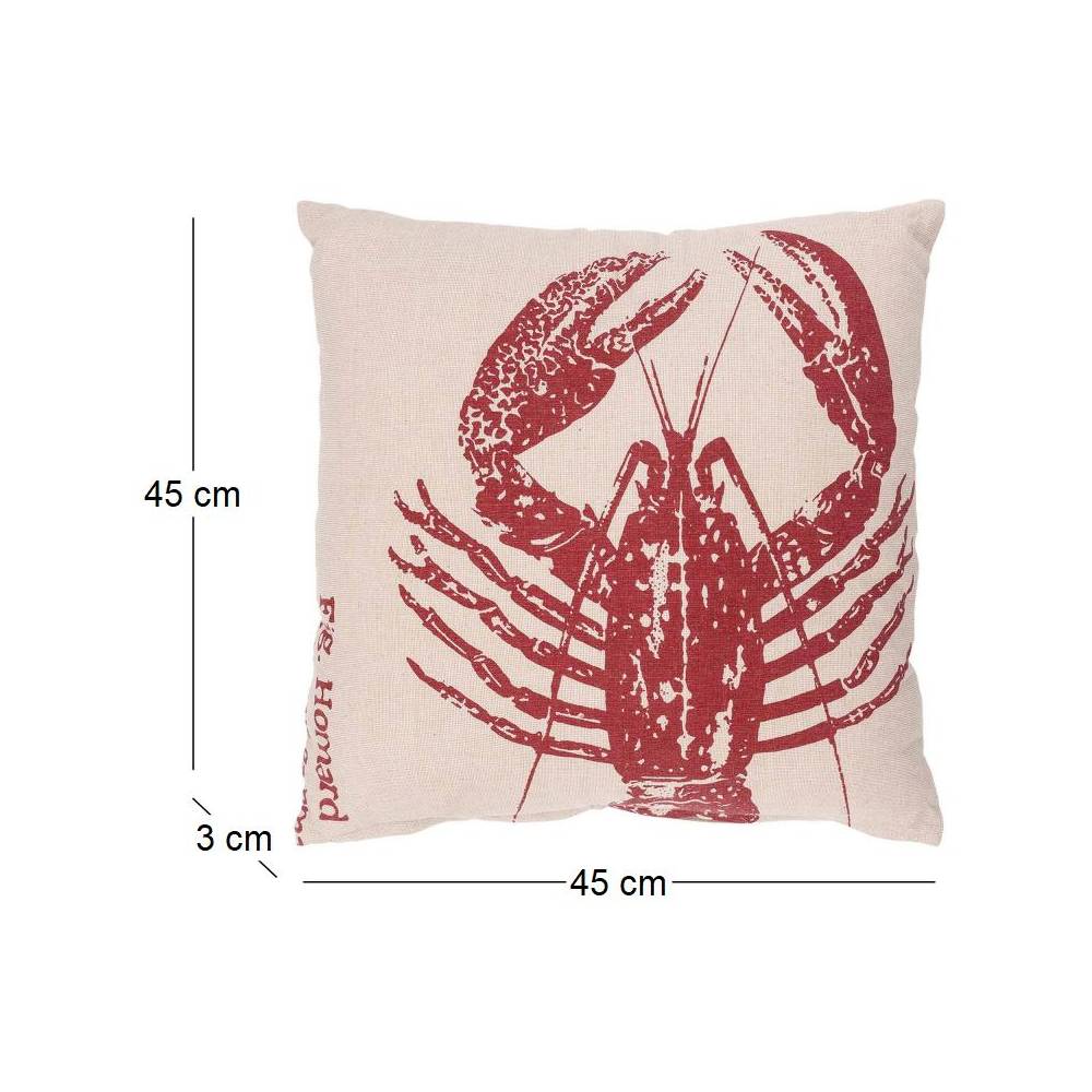 Batela - Coussin en coton Sea 45 x 45 cm Homard rouge Batela - Imagen 2