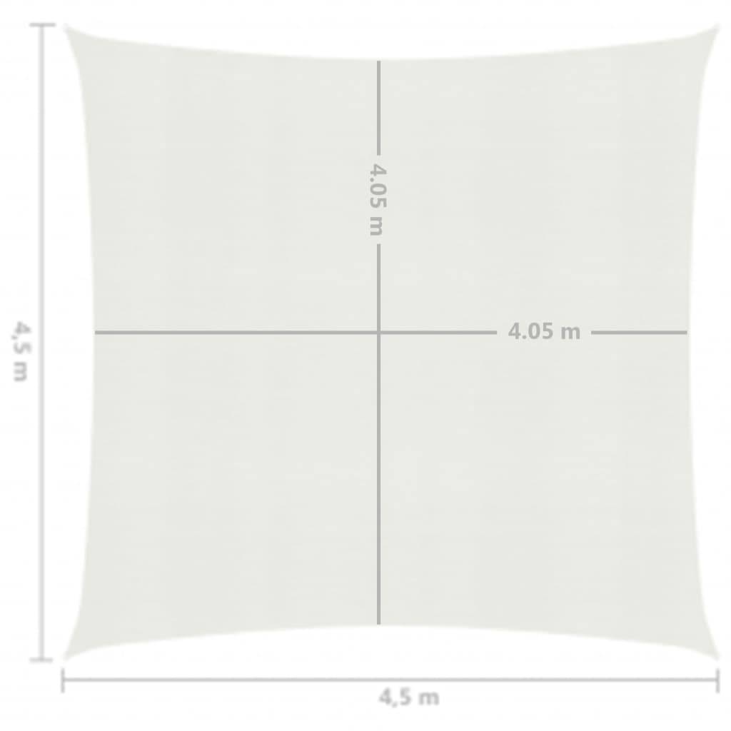Helloshop26 - Voile toile d'ombrage parasol 160 g/m² PEHD 4,5 x 4,5 m blanc - Imagen 6