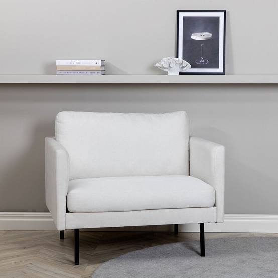 Paris Prix - Fauteuil en Tissu "Zoom" 95cm Beige Clair - Image 9