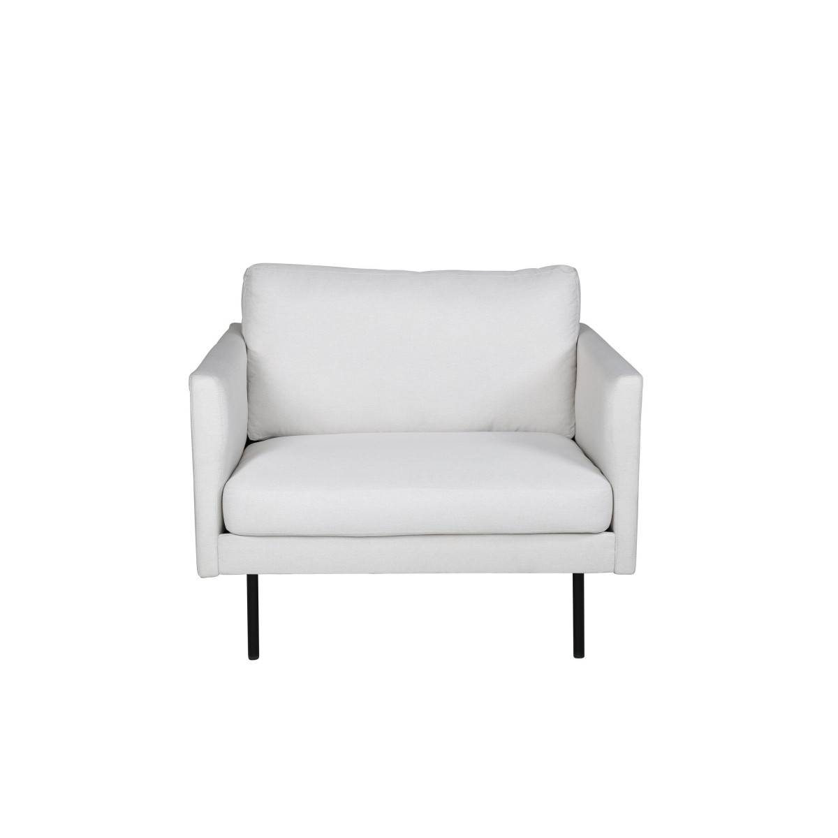 Paris Prix - Fauteuil en Tissu "Zoom" 95cm Beige Clair - Image 2