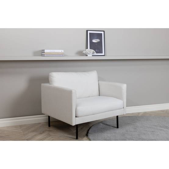 Paris Prix - Fauteuil en Tissu "Zoom" 95cm Beige Clair - Image 10
