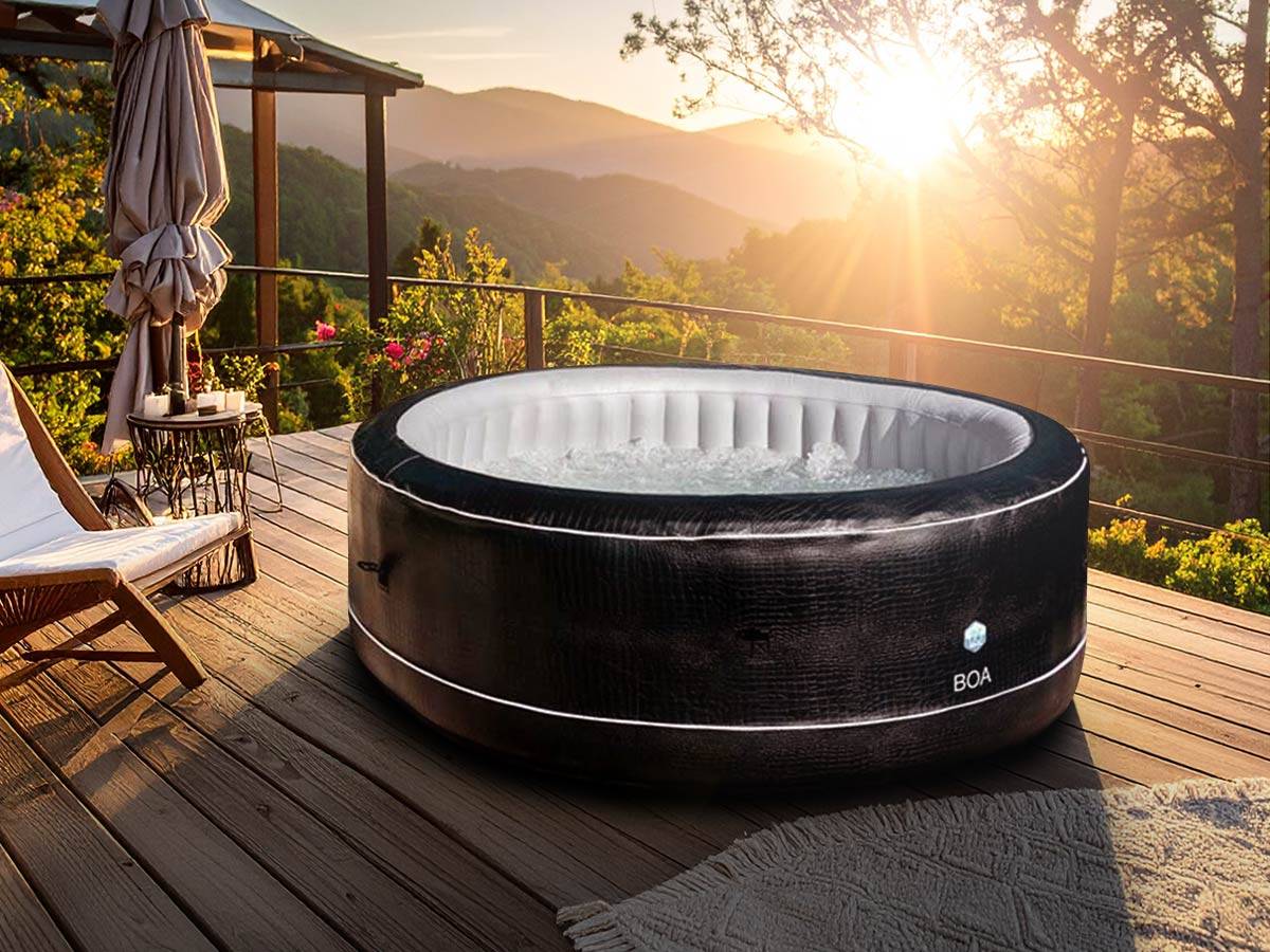 Netspa - Spa gonflable Netspa Boa rond Bulles 5-6 places + 3 cartouches de filtration - Imagen 2