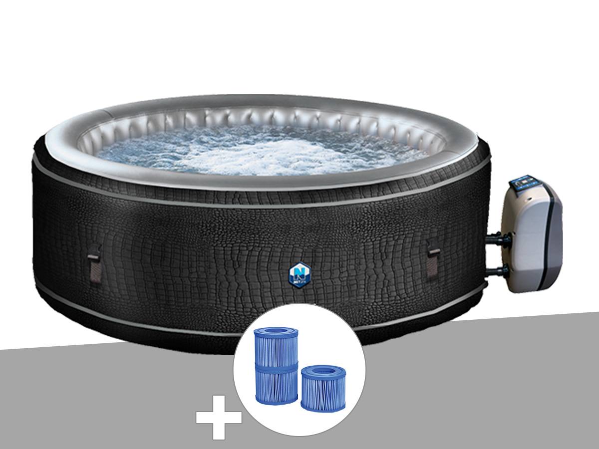 Netspa - Spa gonflable Netspa Boa rond Bulles 5-6 places + 3 cartouches de filtration - Imagen 1