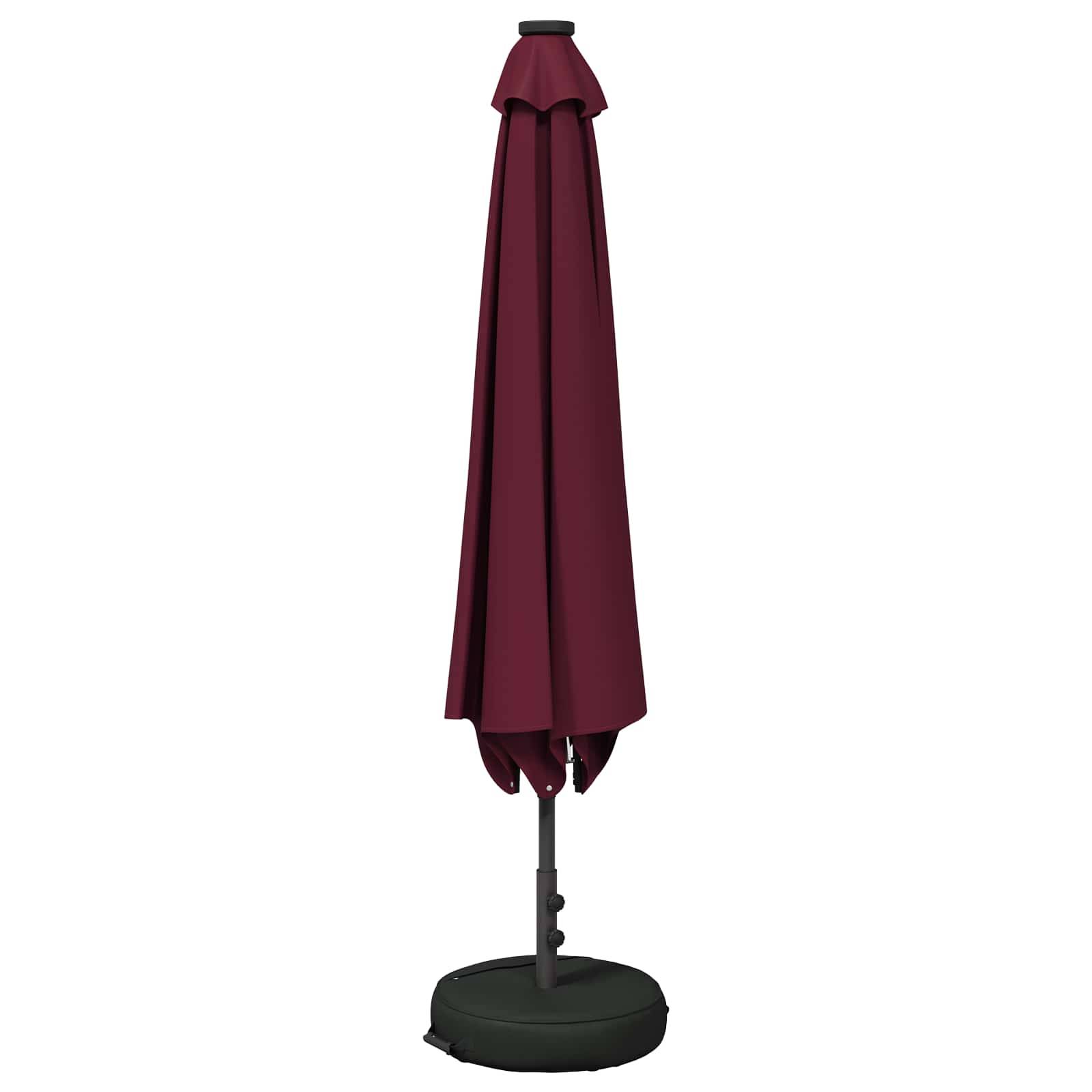 Parasol de jardin polyester bordeaux 296 x 296 x 235 cm - PANGIVO - Image 3