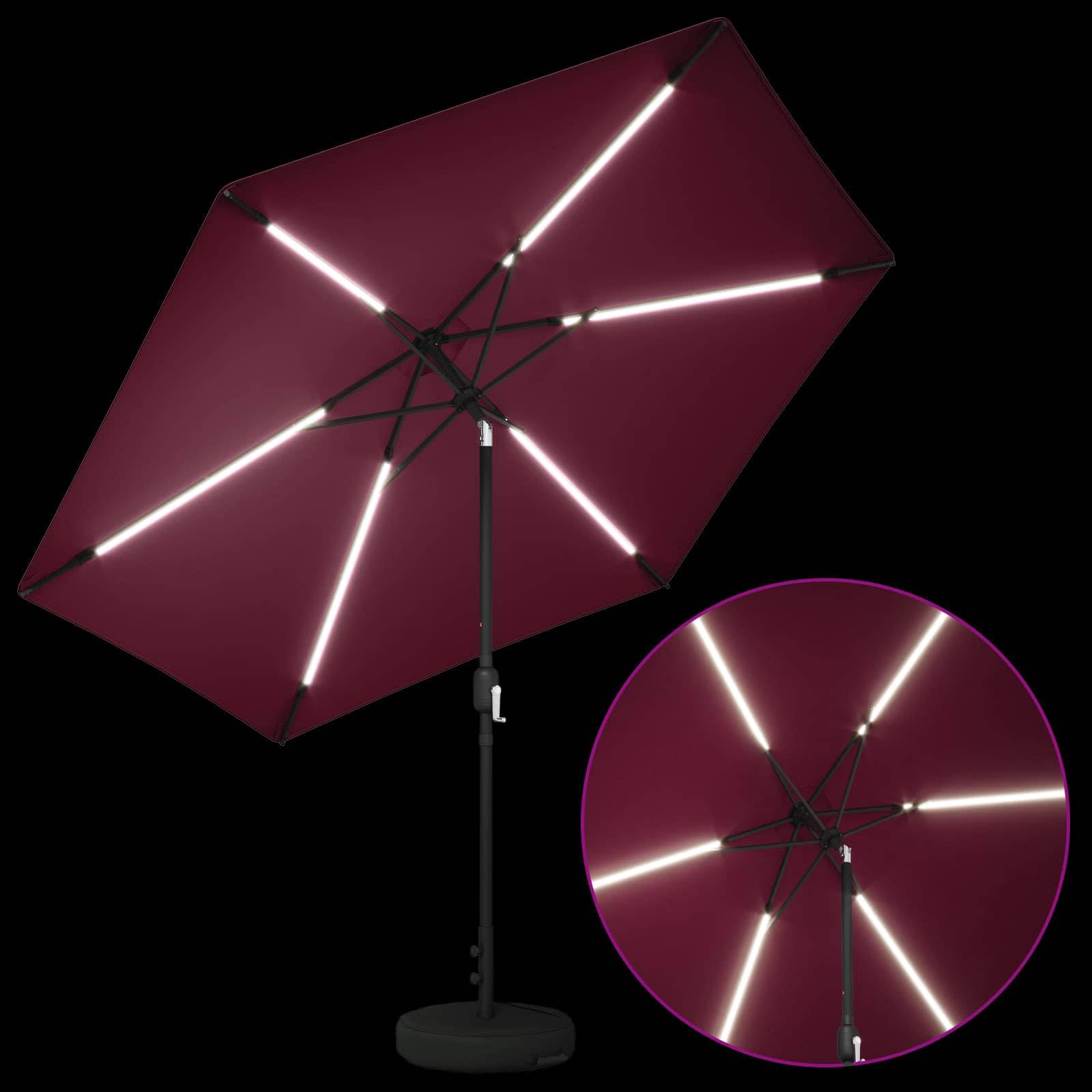 Parasol de jardin polyester bordeaux 296 x 296 x 235 cm - PANGIVO - Image 4