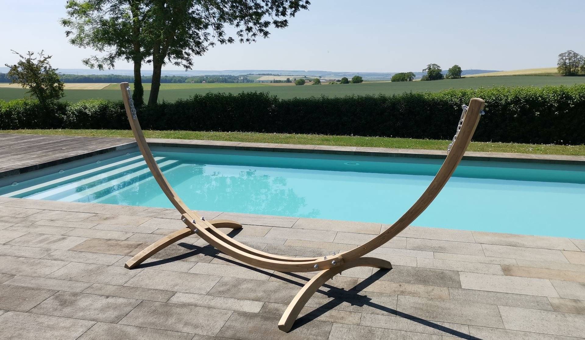 Jobek - Support hamac en Bois (Épicéa) - Kompagnon 320 - 300x116x128 cm - JOBEK - Image 3