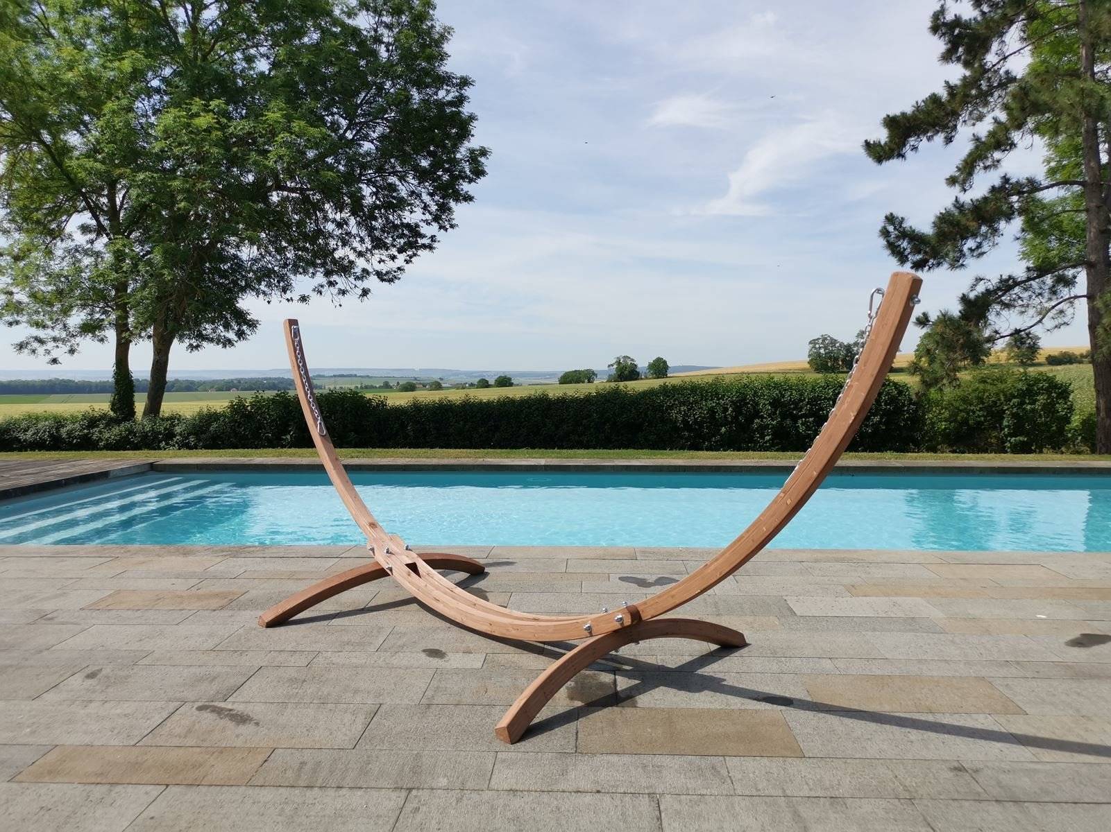 Jobek - Support hamac en Bois (Épicéa) - Kompagnon 320 - 300x116x128 cm - JOBEK - Image 2