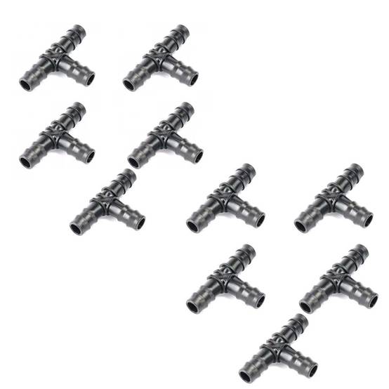 Lot de 10 connecteurs en T pour tuyau 16 mm arrosage - Image 1