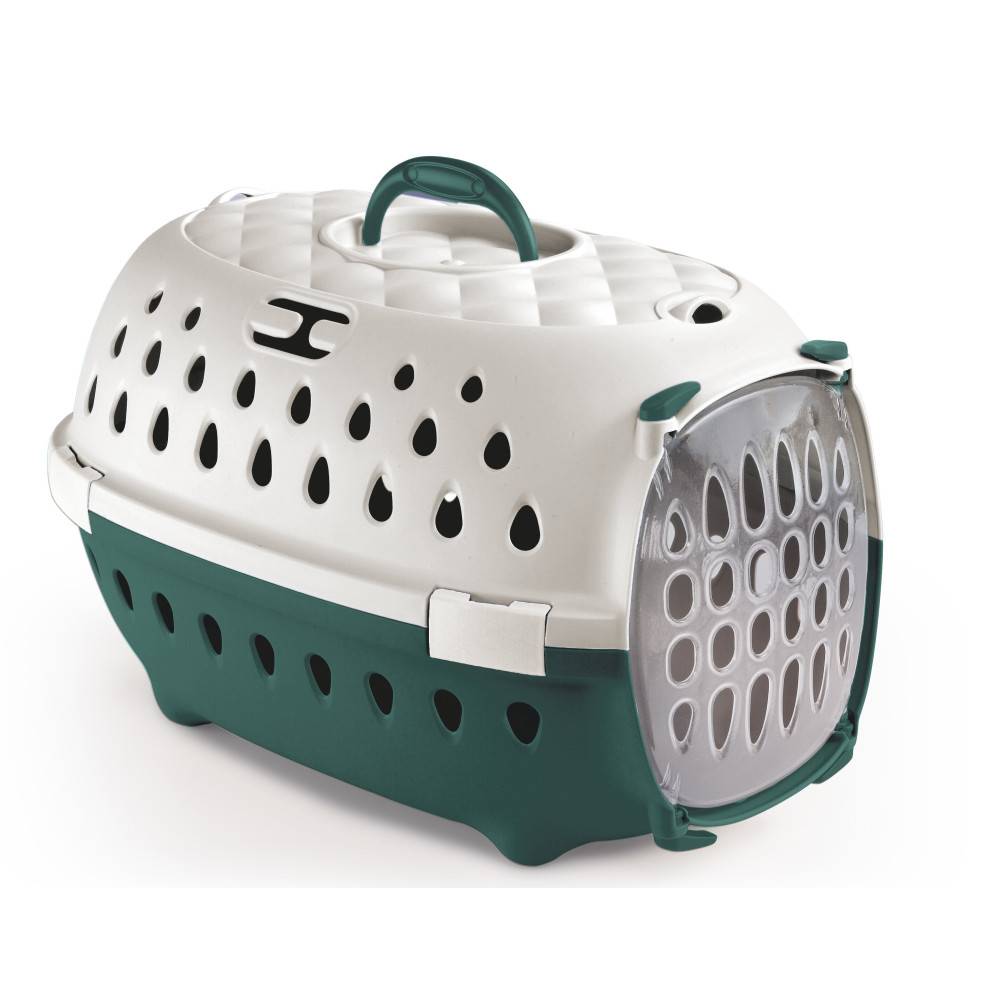 Cage de transport Smart chic verte max 6 kg pour petit chien et chat - Imagen 1