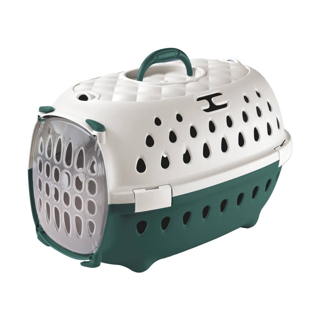 Cage de transport Smart chic verte max 6 kg pour petit chien et chat - Imagen 5