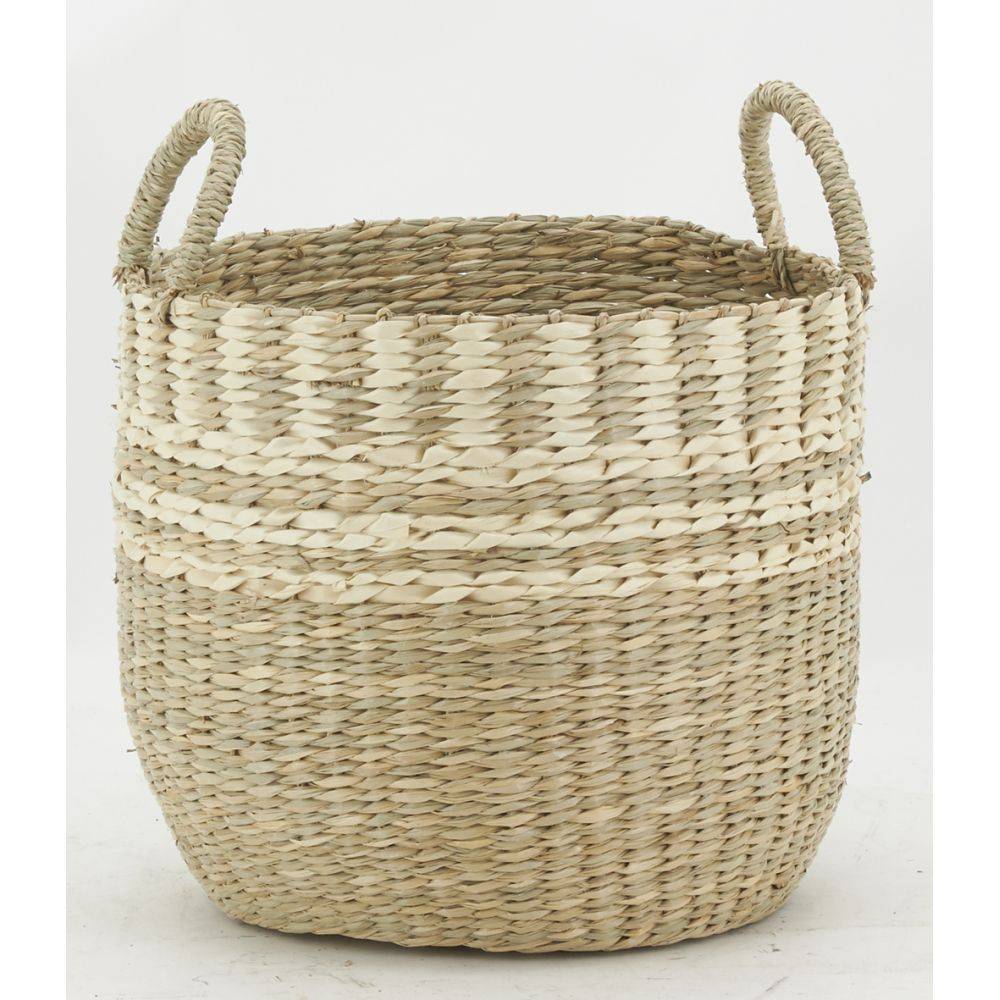 Aubry Gaspard - Cache-pots en jonc de mer naturel tressé (lot de 3) - Imagen 2