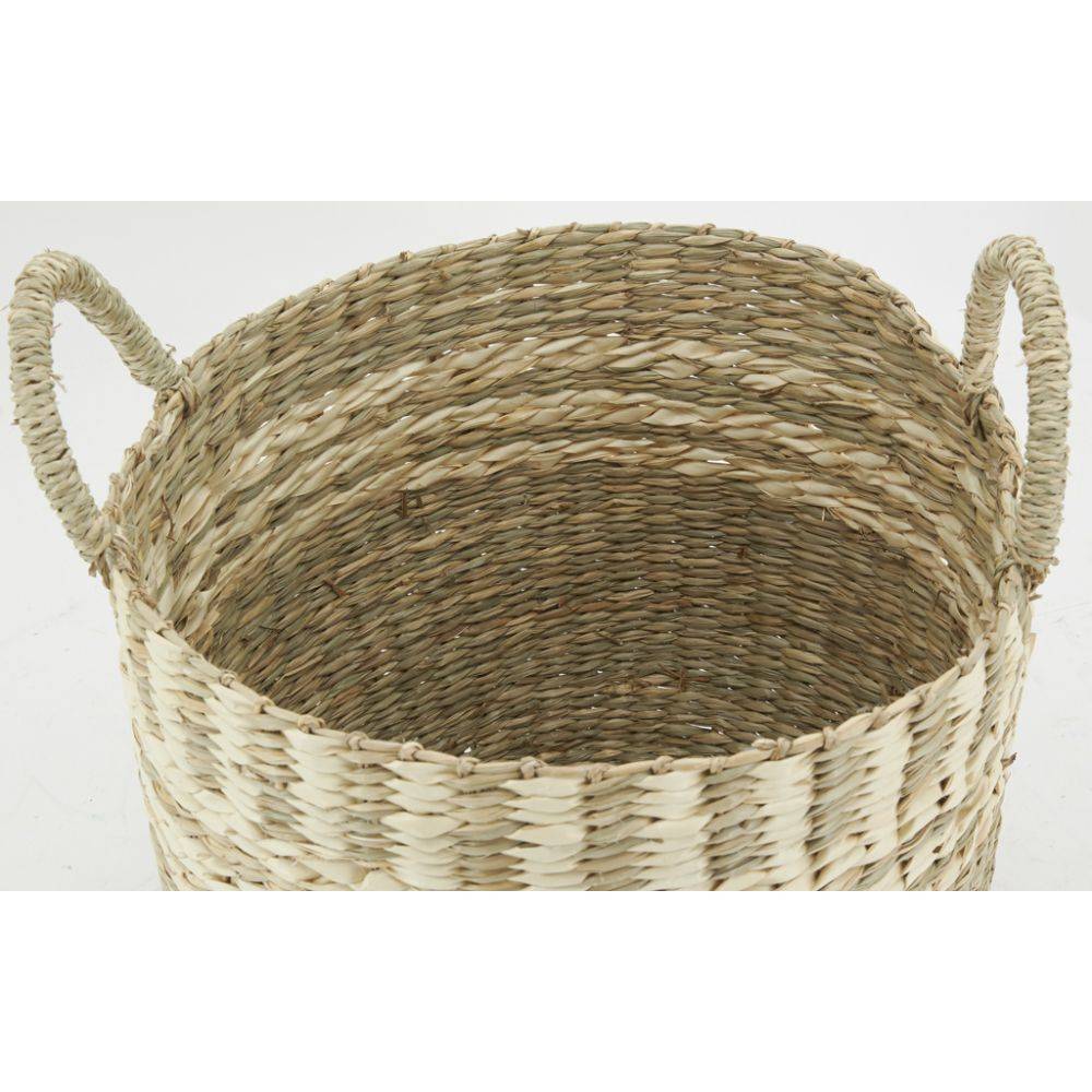 Aubry Gaspard - Cache-pots en jonc de mer naturel tressé (lot de 3) - Imagen 4