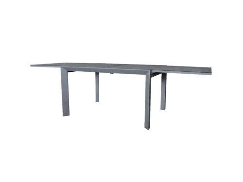 Table de jardin 6/10p en aluminium et plateau en verre Gris MODULO - Image 2