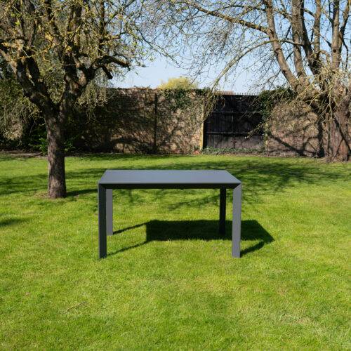 Wilsa Garden - Table de jardin aluminium et verre effet pierre 6/10P extensible MODULO