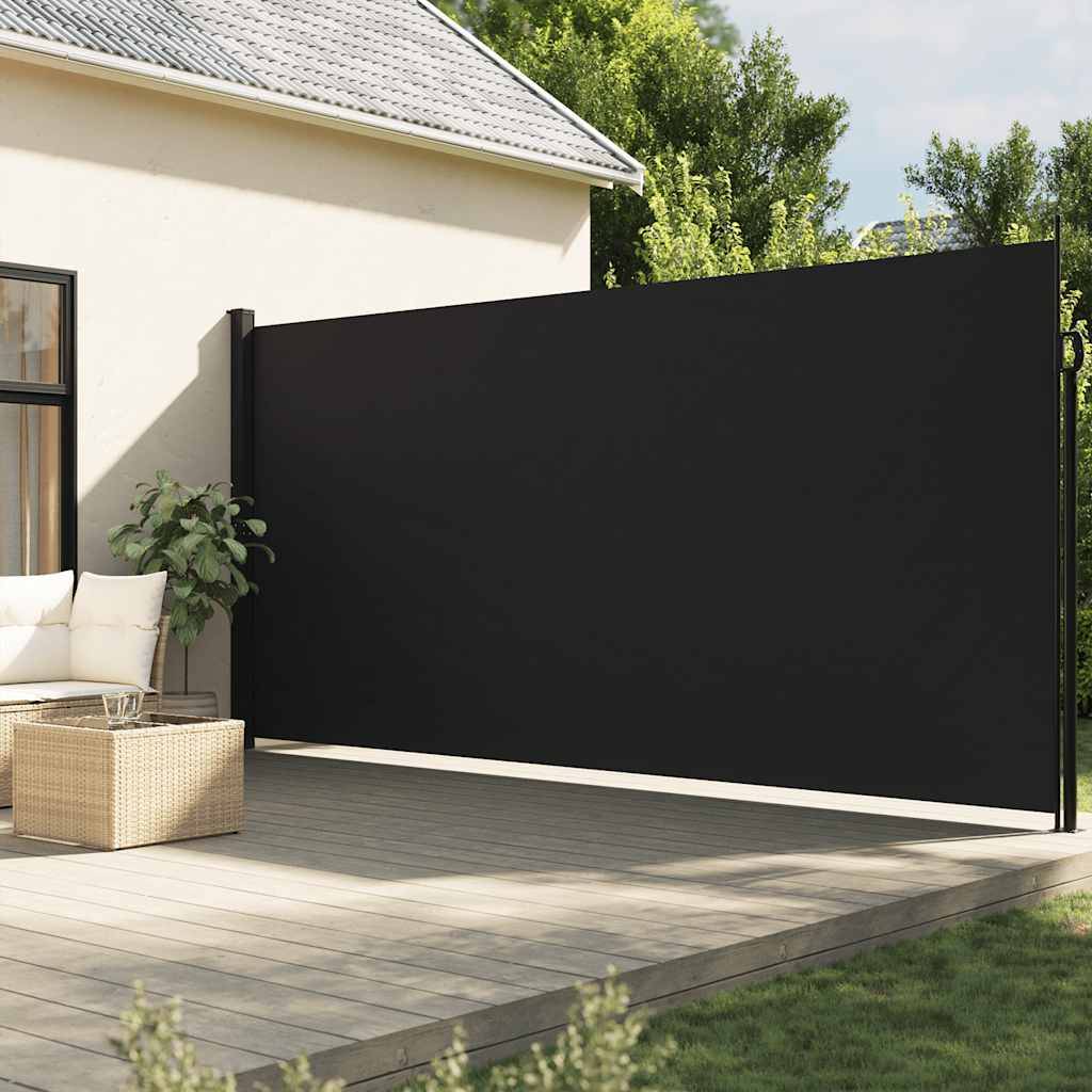 Auvent latéral polyester noir 600 x 10 x 220 cm - PANGIVO - Image 1