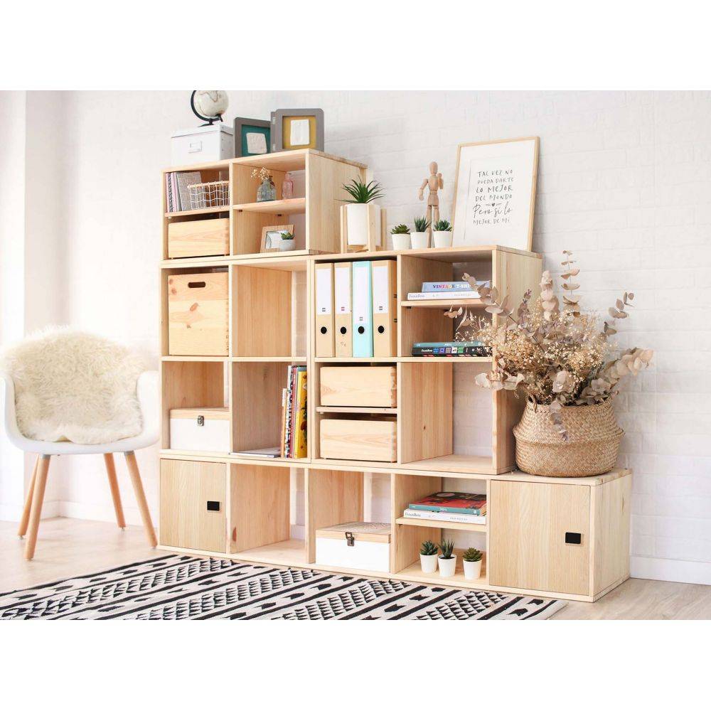 Meuble rangement avec tablette en pin massif Dinamic - Imagen 2