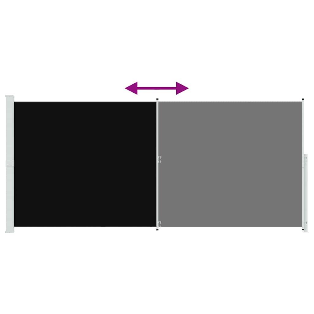 Store latéral rétractable polyester noir 220 x 500 cm - PANGIVO - Image 7