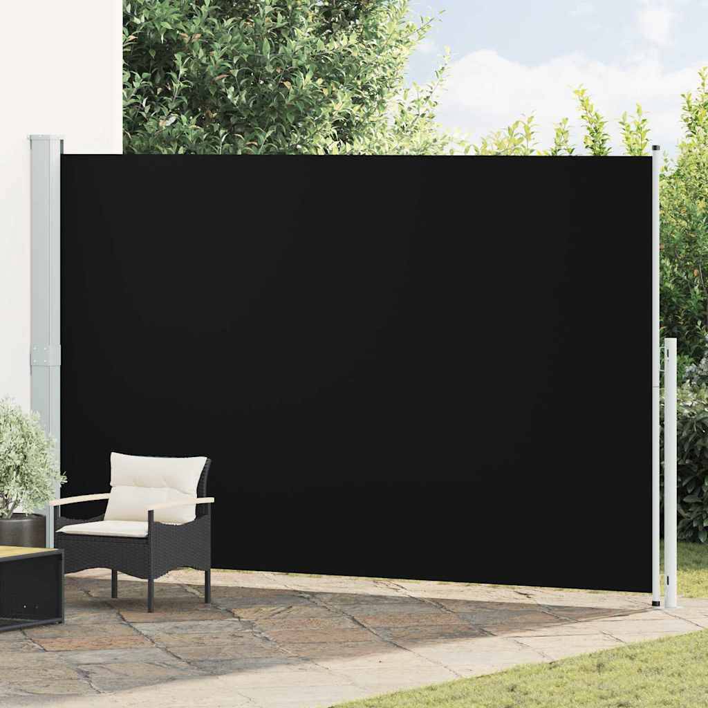 Store latéral rétractable polyester noir 220 x 500 cm - PANGIVO - Image 1