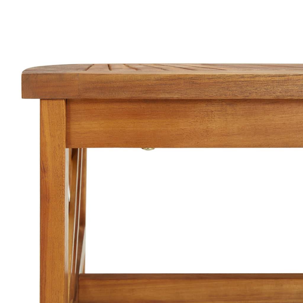 Helloshop26 - Salon de jardin meuble d'extérieur ensemble de mobilier 5 pièces avec coussins bois d'acacia solide - Imagen 4