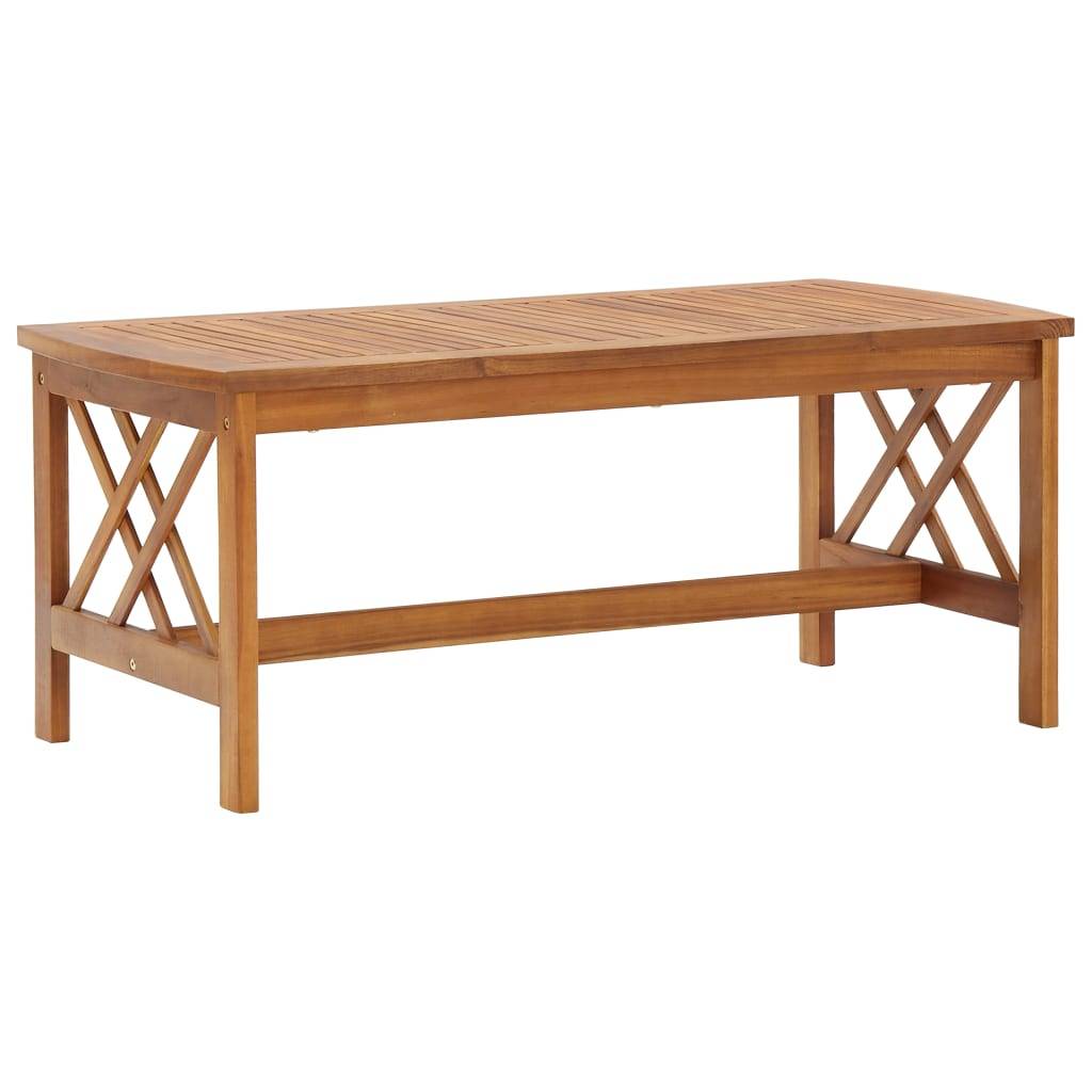 Helloshop26 - Salon de jardin meuble d'extérieur ensemble de mobilier 5 pièces avec coussins bois d'acacia solide - Imagen 3