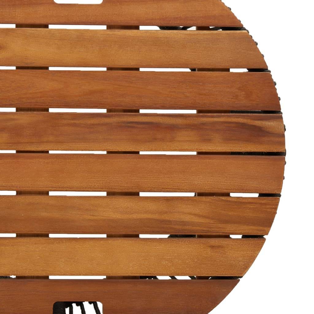 PANGIVO - Tables d'appoint de jardin bois noir poly rotin 50x50 cm, 38x46 cm - PANGIVO - Image 9