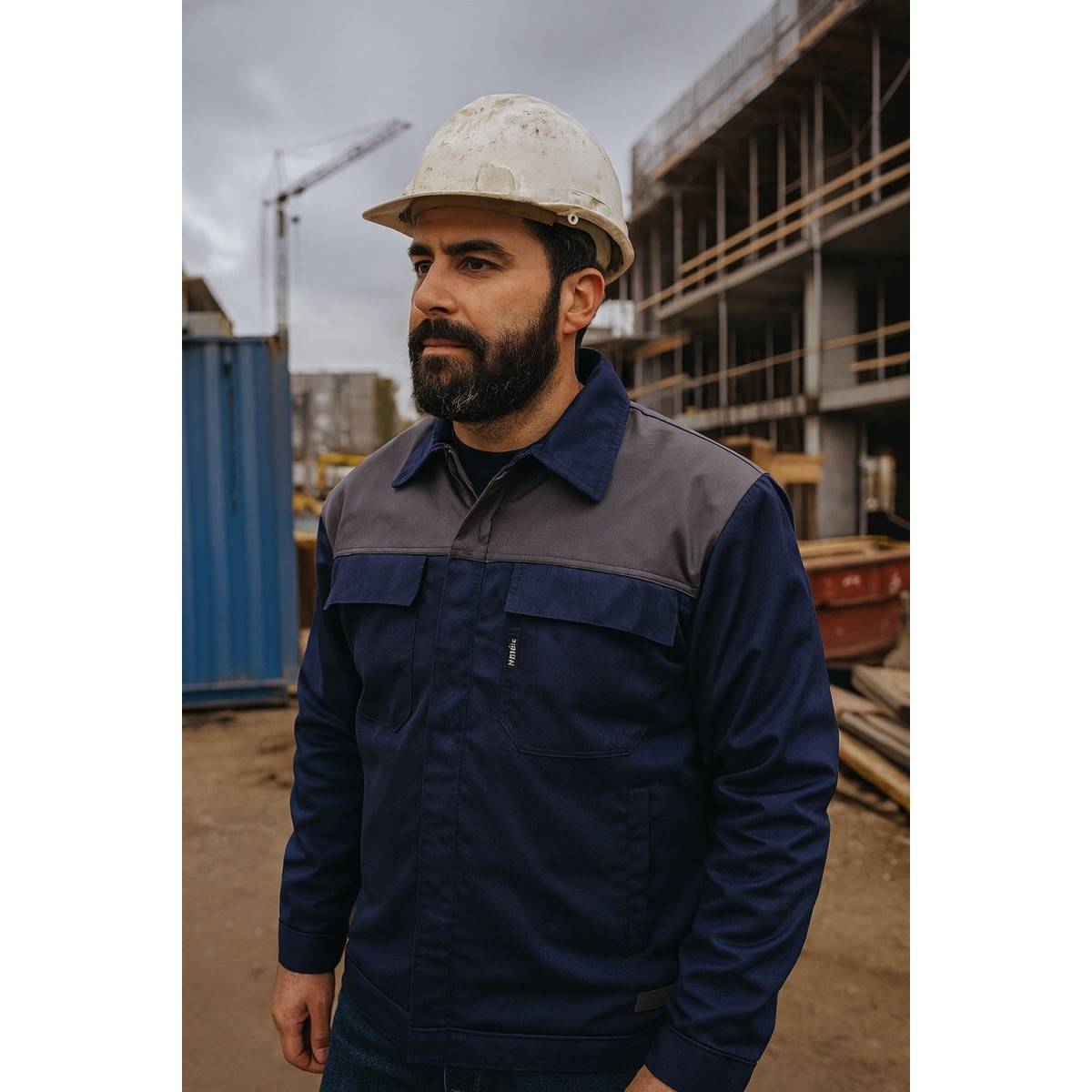 Vito - Blouson de travail Bleu marine Gris Taille XL Veste Polyester / Coton 4 poches VITO - Imagen 5