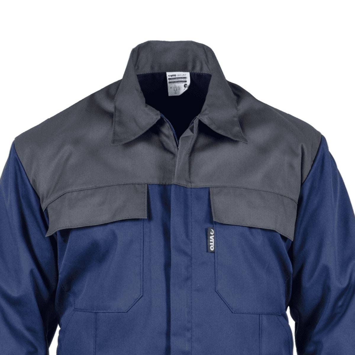 Vito - Blouson de travail Bleu marine Gris Taille XL Veste Polyester / Coton 4 poches VITO - Imagen 2