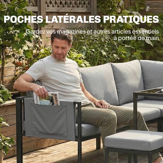 Salon de jardin bistro pliable - table ronde Ø 60 cm avec 2 chaises pliantes - métal thermolaqué rouge - Image 9