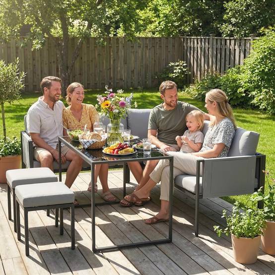 Salon de jardin bistro pliable - table ronde Ø 60 cm avec 2 chaises pliantes - métal thermolaqué rouge - Image 4